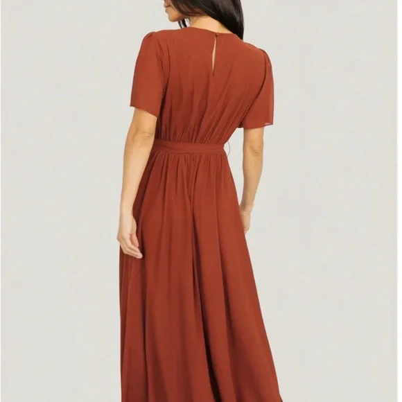 NWT Baltic Born Naomi Short Sleeve Maxi Dress in Cinammon Brown Small - Picture 2 of 7